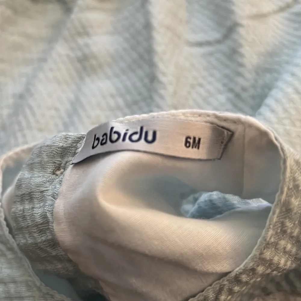 Babidu baby’s bloomer light blue / aqua white‎ trim bloomers Sz 6M